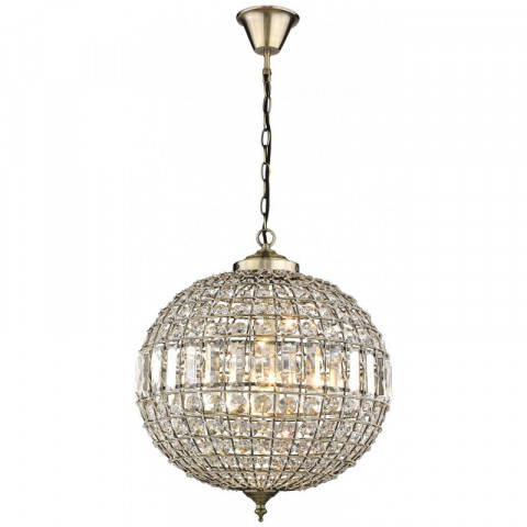 Lustre laiton antique craven arms 1 lumières
