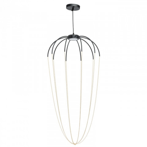 Suspension noire industrial   230 cm