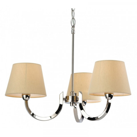 Suspension 3 ampoules fairmont, acier inoxydable, avec abat-jour
