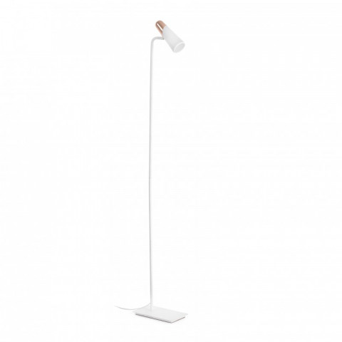 Lampadaire blanc/cuivre lao