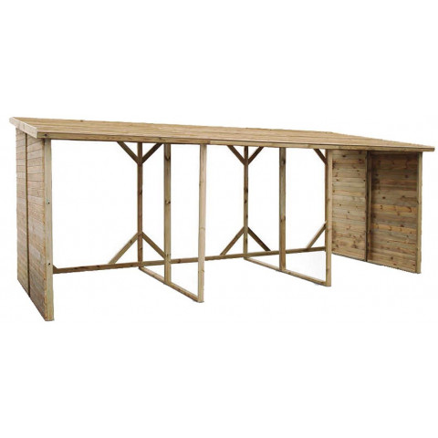 Abri bûches en bois xxl