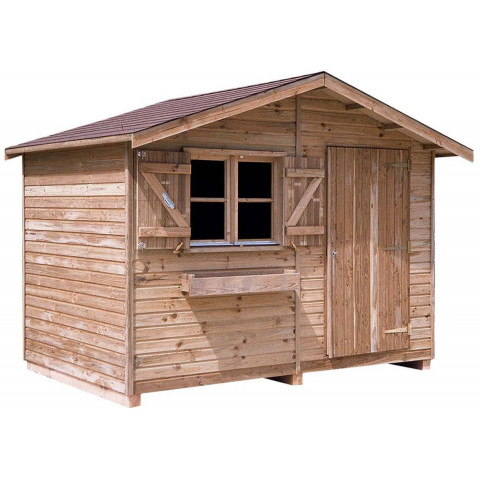 Abri de jardin en pin 21 mm d'épaisseur duo avec plancher