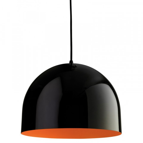 Suspension house, noir et orange