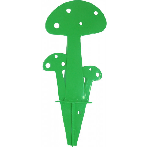 Champignon à planter vert en métal 15cm
