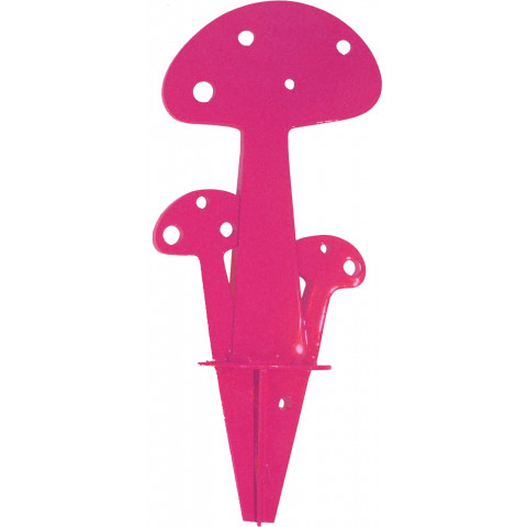 Champignon déco en métal rose