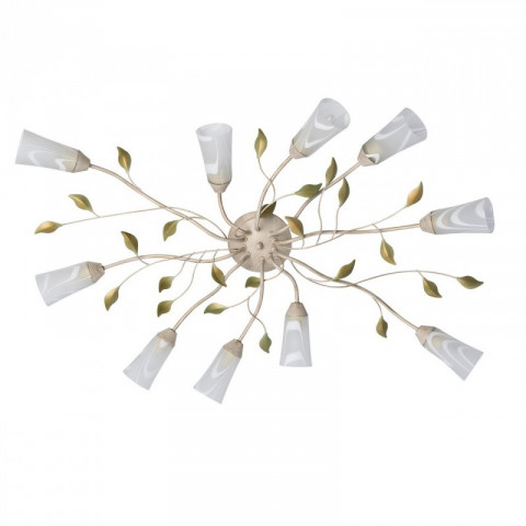 Plafonnier beige flora 10 ampoules 20 cm