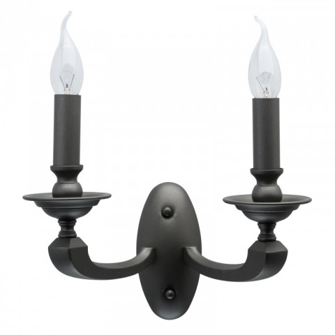 Applique murale grise neoclassic 2 ampoules 19 cm