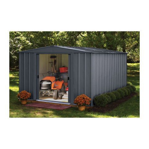 Abri métal habrita foresta spacemaker apex 11,59m2 toit 2 pentes avec double porte coulissante