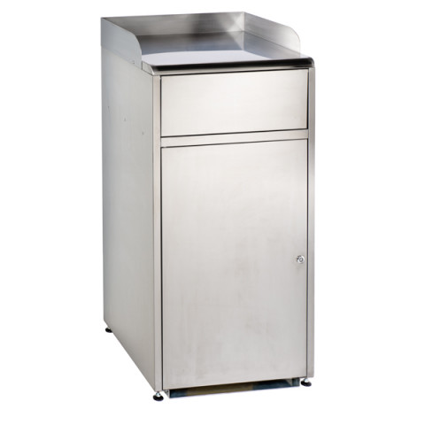 Poubelle borne à déchets avec trappe basculante capacité 120 litres 