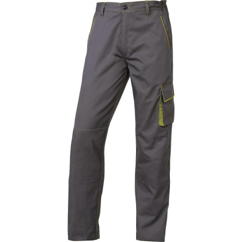 Pantalon de travail delta plus m6pangr3x gris-vert panostyle polyester coton - Taille au choix