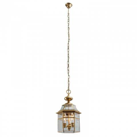 Plafonnier d'extérieur laiton street 3 ampoules 150 cm