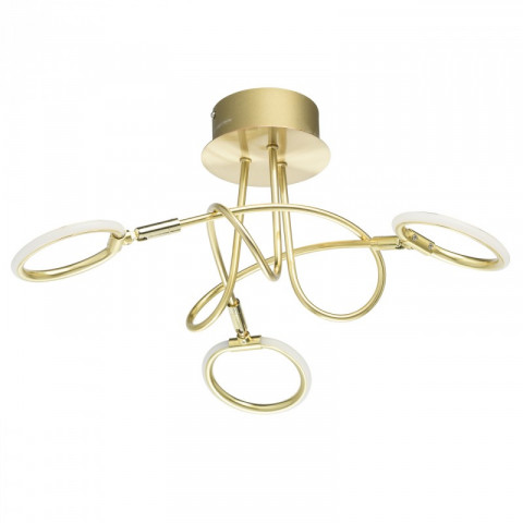 Plafonnier doré techno 3 ampoules 25.5 cm
