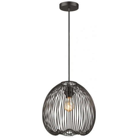 Suspension noir mat leeds 1 lumières