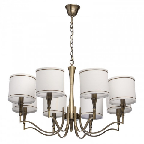 Chandelier laiton elegance 8 ampoules 83 cm
