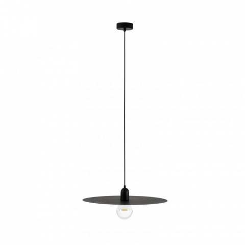 Suspension noire plat 1 ampoule