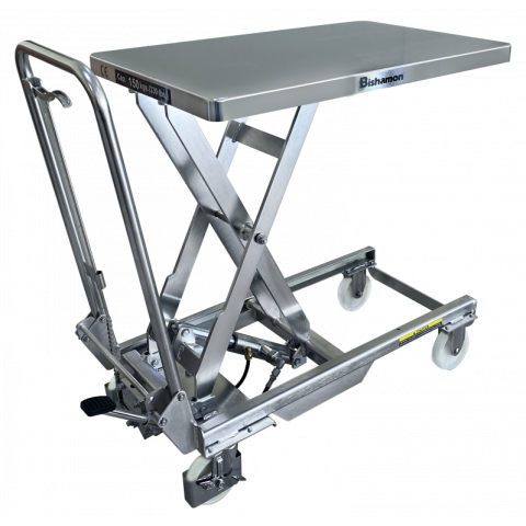 Table élévatrice manuelle inox 304 Bishamon®, 250 kg