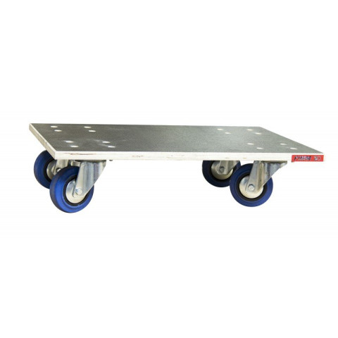 Plateau roulant bois glissnot, 600 x 800 mm, roues NT, 500 kg