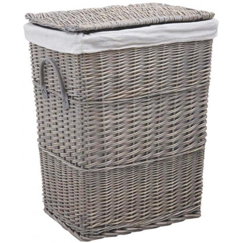 Corbeille à linge en osier avec doublure 100% coton