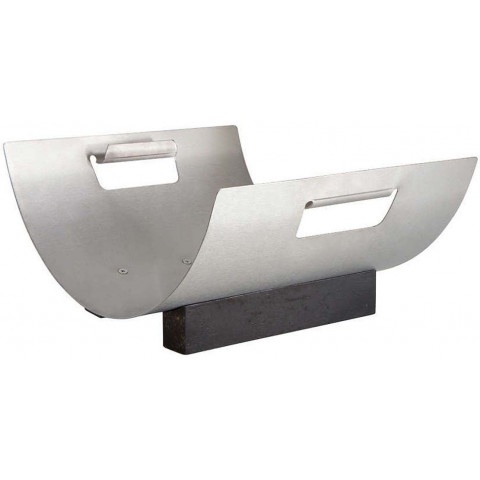 Porte bûches design lune