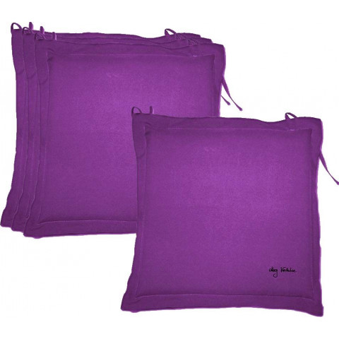 Coussin extérieur galette 40cm (lot de 4) - Couleur au choix