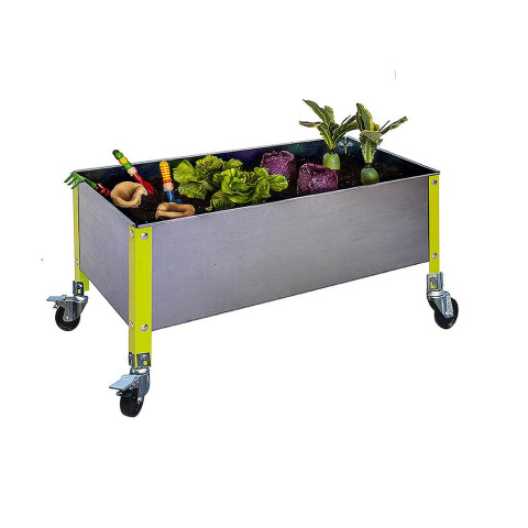 Jardinière simon rack urban mobile en métal galva verte 70l 1200x1200mm