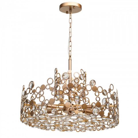 Plafonnier laiton neoclassic 6 ampoules 119 cm