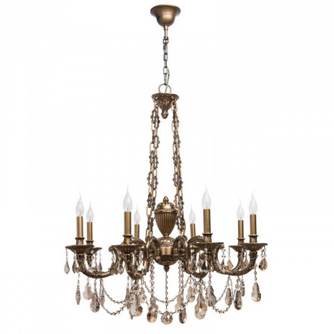 Chandelier laiton classic 8 ampoules 220 cm