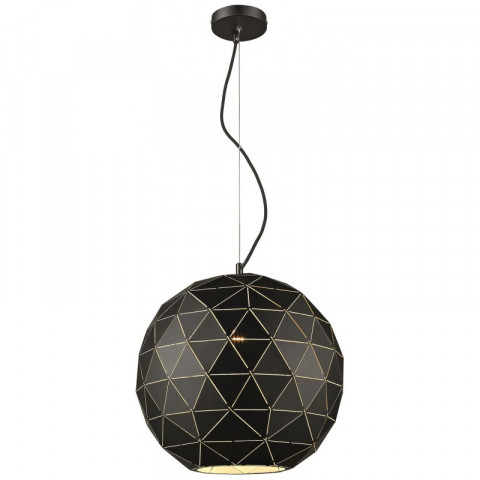 Suspension noir mat derby 1 lumières