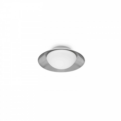Plafonnier blanc nickel side 1 ampoule