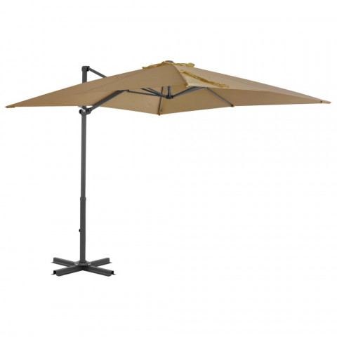 Parasol en porte-à-faux et mât en aluminium 250x250 cm - Couleur au choix