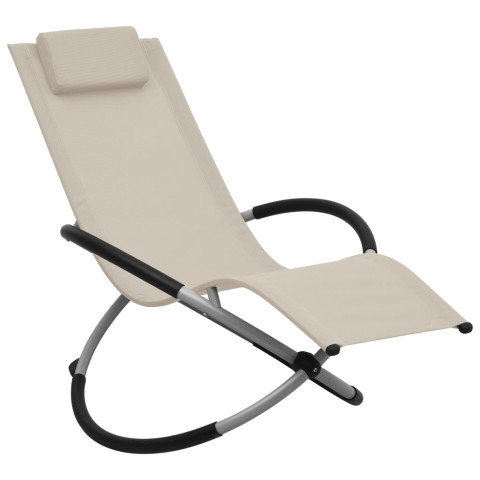 Transat chaise longue bain de soleil d'extérieur pour enfants acier - Couleur au choix