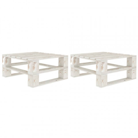 Tables palette de jardin 2 pcs bois - Couleur au choix