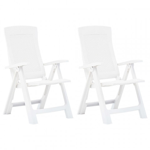 Chaises inclinables de jardin 2 pcs plastique - Couleur au choix