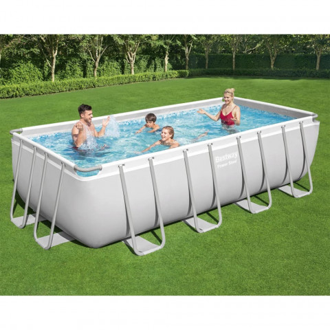 Ensemble de piscine power steel rectangulaire 488x244x122 cm