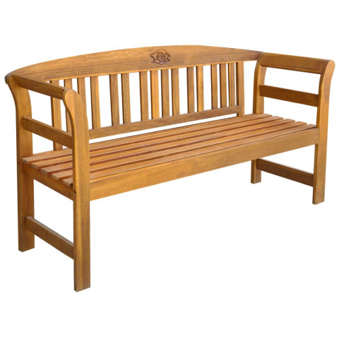 Banc de jardin avec coussin 157 cm bois d'acacia massif - Couleur du coussin au choix