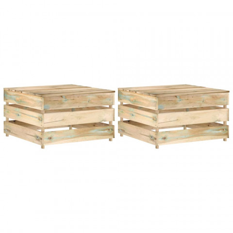 Tables palette de jardin 2 pcs bois de pin imprégné - Couleur au choix