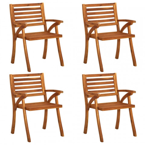 Chaises de jardin bois de teck solide - Nombre de places au choix