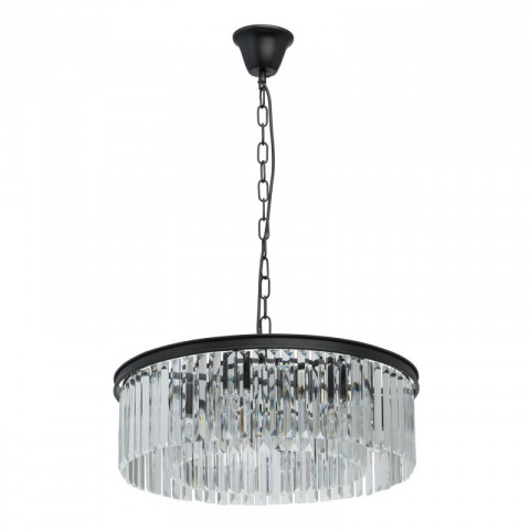 Suspension noire loft 6 ampoules 86 cm