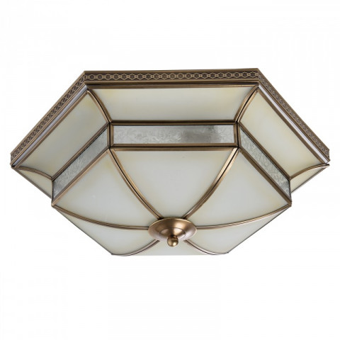 Plafonnier laiton country 4 ampoules 15 cm