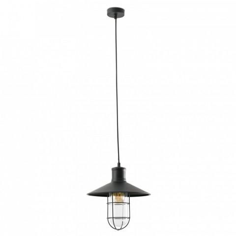 Suspension noire marina 1 ampoule