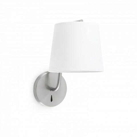 applique murale nickel satiné berni h32 cm 1 ampoule