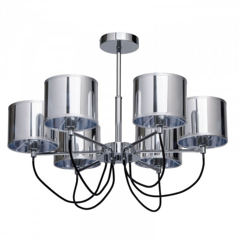 Suspension chromée megapolis 6 ampoules 50 cm