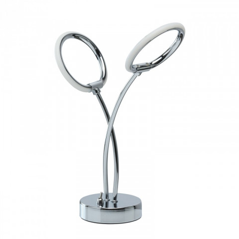 Lampe de table chromée techno 2 ampoules 34 cm