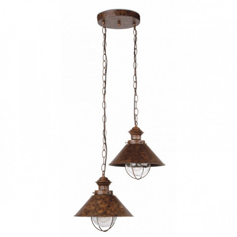 Suspension de jardin brun foncé nautica h100 2 ampoules