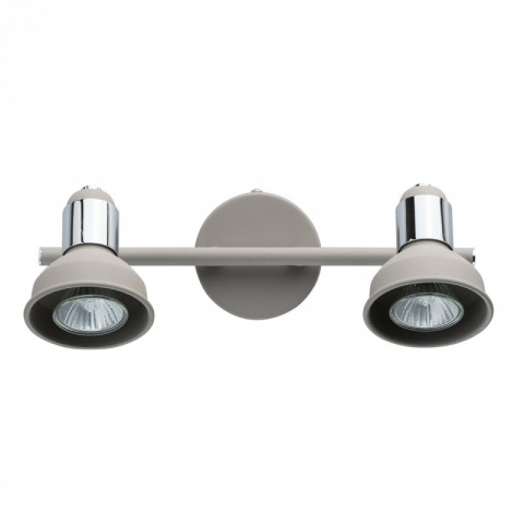 Spot gris neoclassic 2 ampoules 16 cm