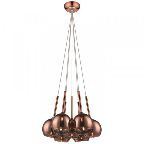 Suspension cuivre warwick 7 lumières
