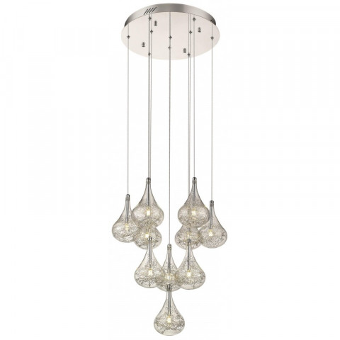 Suspension chrome bournemouth 10 lumières