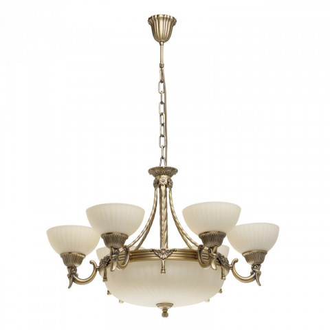 Chandelier laiton classic 6 ampoules 90 cm