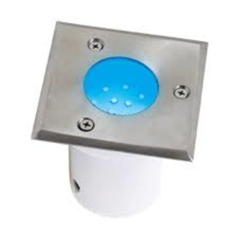 Spot led étanche carré bleu 1.2w ip67