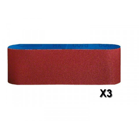 Lot de 3 Bandes abrasives Best for Wood 100x533mm Gr 60-80-100 BOSCH 2608606112